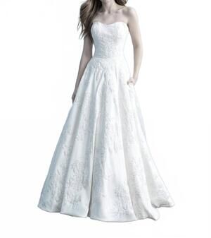 NEW ALLURE BRIDALS lace sequin wedding dress in ivory